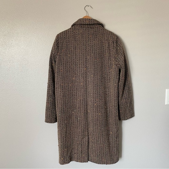 Cotton On The Coat Natural Herringbone Weave Wool Blend Lined Women’s Sz 8 NWOT - Picture 6 of 10